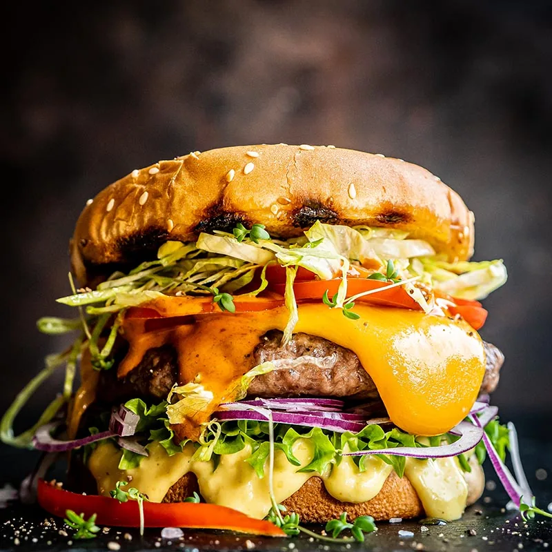 Ingrid's Black Angus Cheese Burger